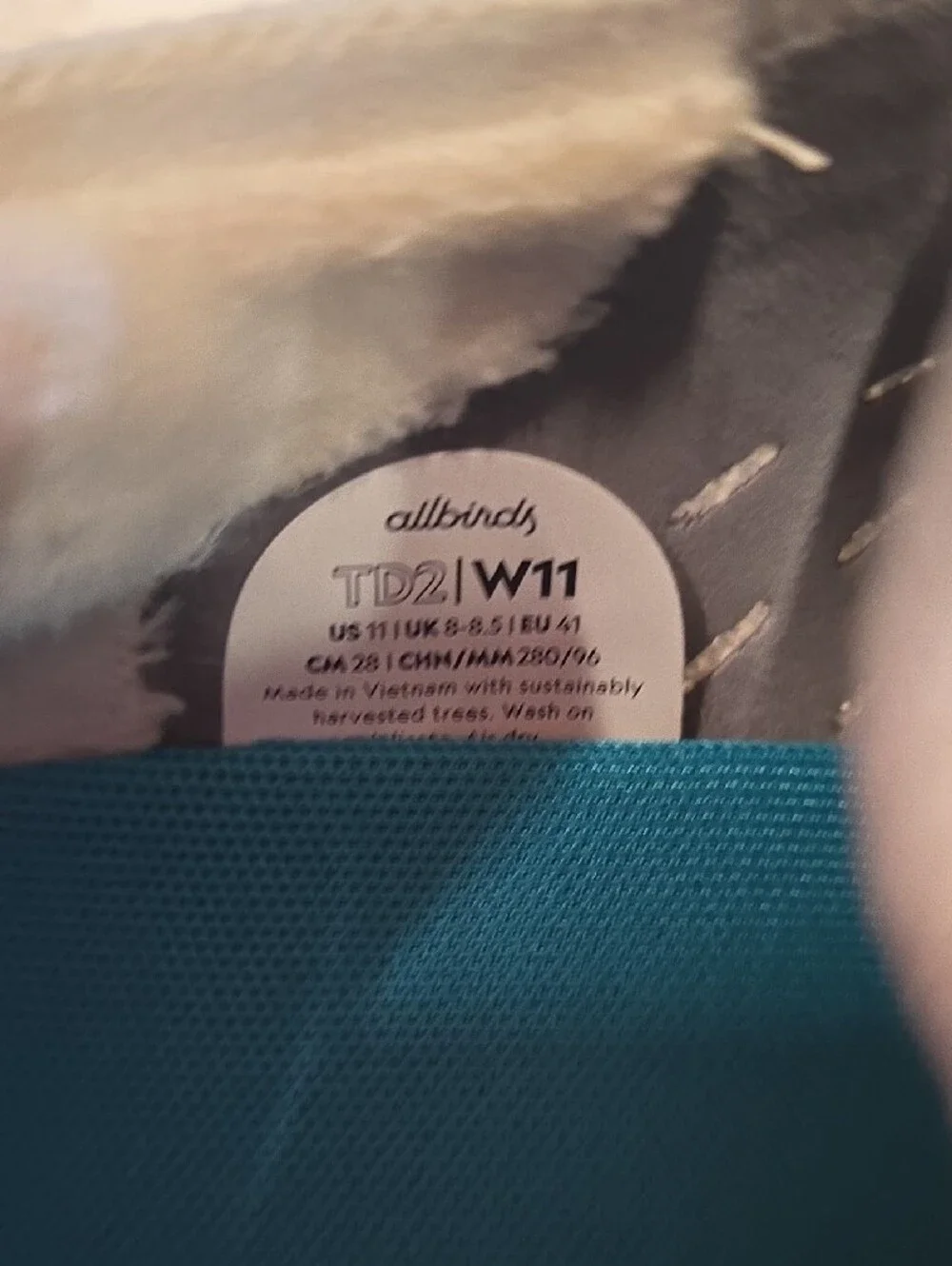 allbirds Kids Wool Runner - White with Teal Insole